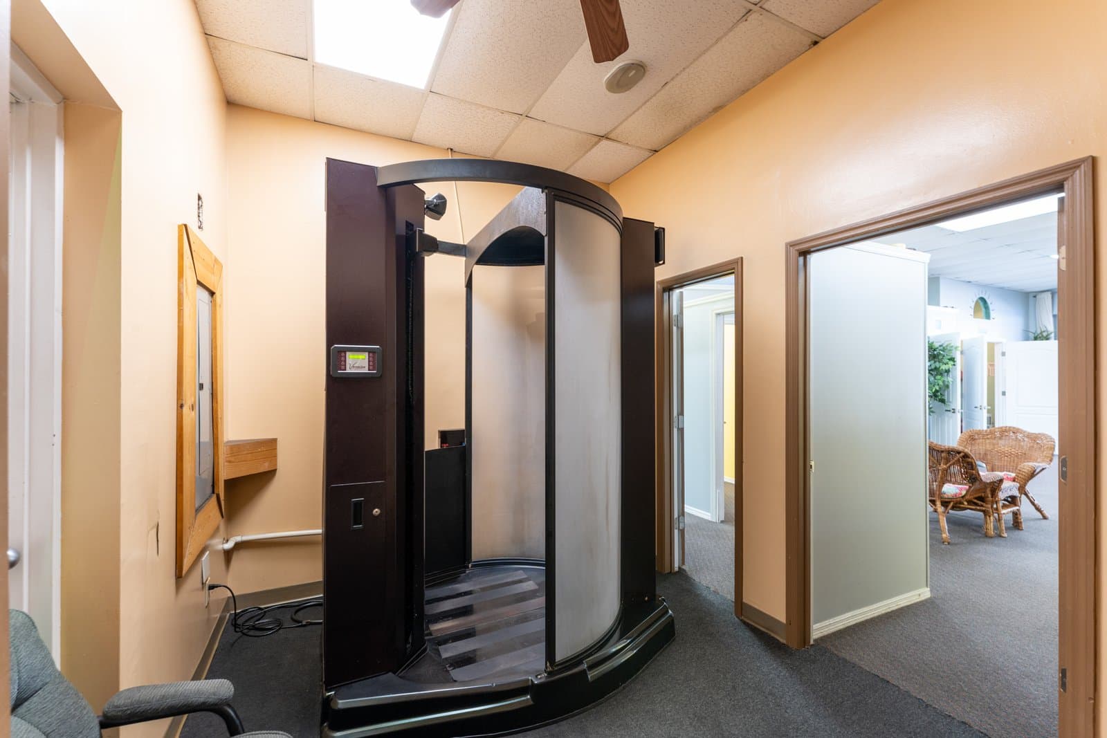 VersaSpa automated spray tan booth at Sun Bar in Brandon, FL